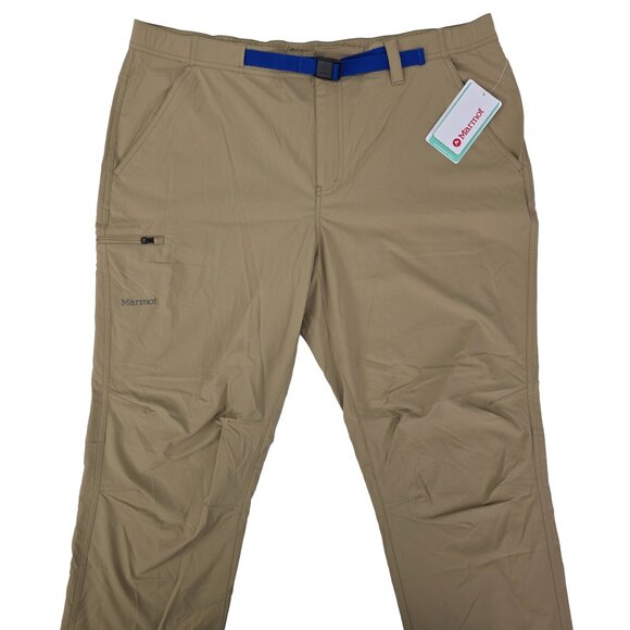 Marmot Arch Rock Pants Men's 40 Khaki Nylon Hiking Belted Outdoor Lightweight - Picture 4 of 10